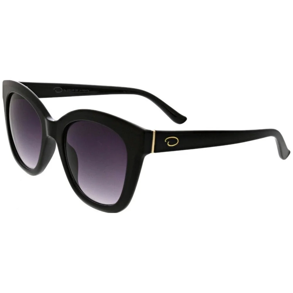Oscar by Oscar de la Renta Women's Rounded Cat-Eye Sunglasses –  Black
